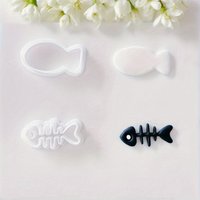 2Pcs Fish Bone Polymer Clay Cutters 3D Printed Ocean Theme Earring Pendant DIY Handmade Jewelry Making Tools