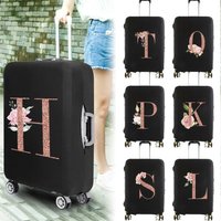 Portable Thick Elastic Luggage Protective Cover Simplicity Dust Cover Anti-Scratch Protective Rose Gold Print Travel Accessories