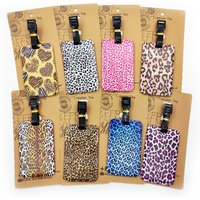 Leopard Print Luggage Label Men Travel Luggage Tag Women Suitcase ID Address Holder Baggage Boarding Portable