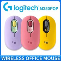 Portable Logitech M350 POP Mouse Bluetooth USB 90% Less Noise 18-Month Battery for Weekend Getaway and Short Vacation