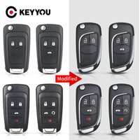 KEYYOU Modified Replacement 2 3 4 5 Buttons Remote Flip Car Key Shell Case For Opel Chevrolet Cruze Lova Camaro Impala Spark