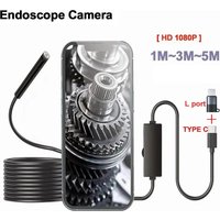 Type-C Endoscope Camera 1080P 2MP 1/3/5/10M Inspection Camera Car Pipeline Borescope For Android IOS iphone(15,16)