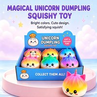 Jumbo Unicorn Bao Bun Squishy Toy Slow Rising Squeeze Fidget Sensory Stress Relief Simulation Fake Food Office Desk Gadget