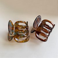 Medium Tortoise Shell Hair Claw Clip, France Style Acetate Hollow Out Hair Clamp, Strong Hold Hair Clip for Daily Use