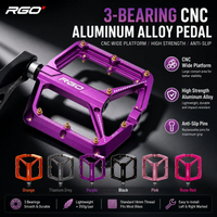 RGO PD-04 Pedals: Triple-Bearing, CNC-Machined Anti-Slip Aluminum Alloy Construction—Suitable for Mountain and Road Bikes
