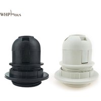 E27 E14 Lamp Bulb Holder Edison Screw Cap Socket 250V 4A/2A White/Black Half/Full Tooth Screw Led Bulb Light Base 1PCS