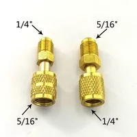 2PCS Adapter M 5/16 X F 1/4 SAE Air Conditioner Quick Couplers R32 R410a Refrigerant Air Conditioning Filling