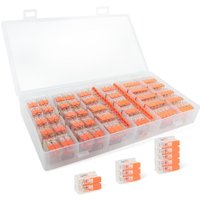 90 PCS Lever Wire Connector Kit Transparent Compact Splicing Push-in 2/3/5 Conductor Electrical Connectors for Easy Wiring
