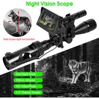 Megaorei outdoor hunting night vision device 4.3-inch high-definition, 3-megapixel telescope 850 infrared visibility 400 meters