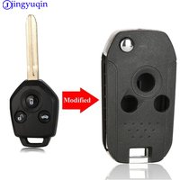 jingyuqin Modified Flip Folding Remote Car Key Sleeve For Subaru Forester XV Legacy Outback Fob Key Cover
