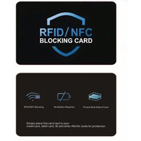 RFID Blocking Card 2 Pack, Bank Debit Credit Card Protector, Anti-Theft Contactless NFC Blocker, Entire Wallet Protection