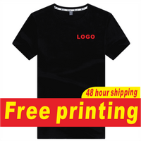Cotton summer short sleeved T-shirt custom printed logo embroidery logo icon men's and women's clothing