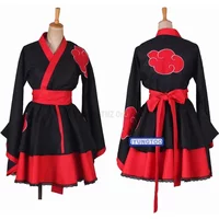 Lolita Cosplay vestidos para mulheres 8 estilos japoneses vestidos,traje, Akatsuki quimono Uchiha Sasuke terno C128K183