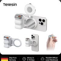 TELESIN Magnetischer Handy-Kamera-Griff Universeller Smartphone-Halter Aufnahmehilfe Fernbedienungsgriff für iPhone und Android