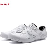 Santic Men Road Bike Shoes Unisex Breathable Self-Locking Cycling Shoes Nylon Sole Lightweight Cycling Outdoor Shoes WS23041