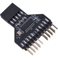 NEW USB 2.0 9 Pin Splitter Motherboard USB 9Pin Header 1 to 2 Extension Adapter 9-Pin USB HUB USB2.0 Connectors for RGB Lamp Fan
