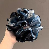 1pc Korean retro chiffon large intestine headband temperament, tied bun headband, gradient color headband