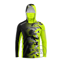 RIGHTTRACK Mask Hoodies Fishing Clothing UPF50+ UV Camo Hunting Climbing Camping Hiking Breathable Outdoor Sports Apparel