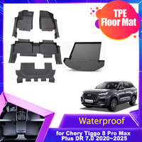 Car Floor Mat for Chery Tiggo 8 Pro Max Plus DR 7.0 2020~2025 TPE Liner Trunk Foot Pad Waterproof Protector Carpet Accessories