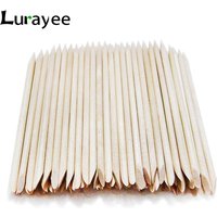 Lurayee – poussoir à cuticules pour ongles, bâtons en bois Orange, dissolvant de manucure, Design en bois, vernis à ongles Gel, bâton de dessin pour Nail Art