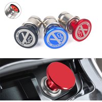 No Smoking Button Car Cigarette Lighter Anodized Aluminum+Iron 12 Volt Car Cigarette Lighter Replacement Fits Most Vehicles