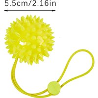 NEW SALE Durable 5.5CM TPR Spiky Massage Grip Ball With Rope String Spike Massager Trigger Point Hand Pain Relief Hedgehog Balls