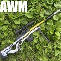 Gel Ball Toy Gun Manual Launchable AWM Simulation Model Game Toy For Boys