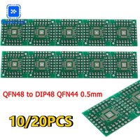 10/20pcs PCB Adapter Board 2.54mm HTQFP QFN48 To DIP48 QFN44 0.5mm QFP48 QFP44 PQFP LQFP Adapter Board