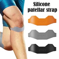 1pair Silicone Patellar Tendon Strap Flexible Knee Sports Support Band Highly Elastic Patella Protection Strap For Fitness