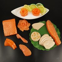 Simulated Japanese Sushi Simulation Tuna Model Salmon Sushi Food Model Photo Props Sushi Tuna Kitchen Decoration