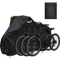 Bike Cover 210D Oxford Outdoor Storage Waterproof Anti-UV Bicycle Cover with Lock Hole & Reflective Strip for 1/2/3 Bicycles