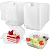 100Pcs Cake Slice Boxes Square Cheesecake Boxes Cupcake Slice Container with Lid Triangle Pie Holders For Bakery Party Wedding