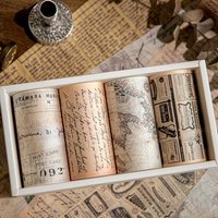 4 rolls/box DIY decorative retro newspaper paper, tape, tent stickers