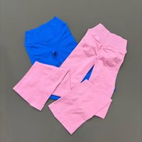 Women Cross V-Waist Flare Pants High Waist Seamless Yoga Stretchy Wide Leg Trousers Butt Lifting Gym Workout Leggings
