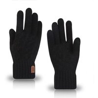 AliExpress NONE 1Pair Winter Warm Gloves for Men and Women Touchscreen Thickened Knitted Gloves Outdoor Cycling Sports Cold resistant Gloves