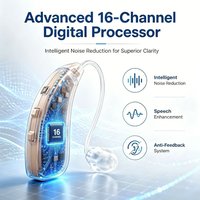 Digital Sound Amplifier with Noise Reduction Function R40 Rechargeable BTE Hearing Aid for Severe Hearing Loss