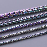 Width 3/4/5/6/7mm Stainless Steel Keel Chain Necklaces For Women Men Accessories Length 40/45/50/60/70/80/90cm Jewelry Necklace