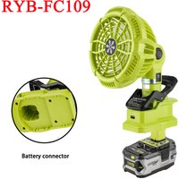 Portable Clip Fan Cordless Outdoor Camping Fan for Ryobi 18V Li-Ion Battery with USB Port for Camping,Workplace and Home Office