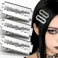 2/4/8PCS Gothic Simulation Funny Knife Shape Hair Clips For Girls Lovely Y2K Funny Niche Headwear Creative Hair Accessories
