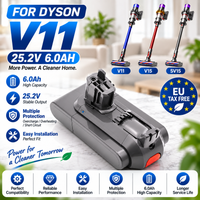 100% kompatibel mit Dyson V11 V15 25,2V 6800mAh Li-Ion Ersatzakku, geeignet für V11 Absolute Extra, Torque Drive Extra, Fluffy Extra, Animal, V15 Detect kabellosen Staubsaugern.