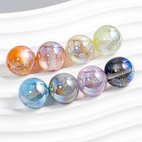 JHNBY Galaxy Color Changing Resin Beads 12mm/16mm 4-5Pcs Cosmic Round Spacer Loose Beads for DIY Jewelry Charm Making Bracelet