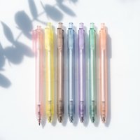 7pcs ballpoint pen, 0.5mm black pen core, smooth writing, no ink leakage, suitable for adults, women, men, writing, office