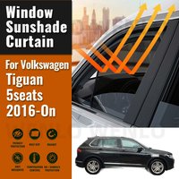 For Volkswagen Tiguan 5seats 2023 2022 2021-2016 Car Sunshade Magnetic Front Windshield Curtain Rear Side Window Sun Shade Visor