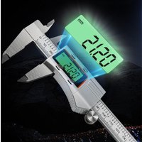 150mm Backlit Digital Caliper Stainless Steel Metal Calipers 6inch LCD Display Electronic Vernier Caliper Measuring Tool Gauge