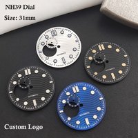 31mm NH39 Dial Watch Dial Seahorse dial Custom Logo Dial green luminous suitable for NH39 movement watch accessories parts