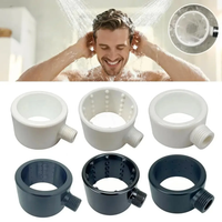 1Pcs Men Handheld Shower Head High Pressure Thread 360° Ring Water Spray Nozzle Flushing Massage Circular Shower Head Accessorie