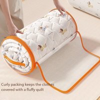 Transparent Clothing Storage Bag, Foldable Closet Organizer, Durable Handle and Zipper, Ideal for Bedding and Clothes