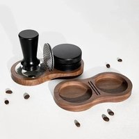Walnut Coffee Tamper Mat – 51/53/58mm, Storage Pad for Tamper & Filter Screen, Barista Station Tool