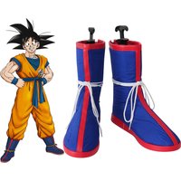 Son Goku Cosplay Shoes Manga Anime Kakarot Blue Short Boots C006