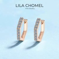 Girl Friend Birthday Gift 18K Rose Gold Women Wedding Earrings 0.4CT Moissanite Diamond Lover Valentine's Day Sister Present ins
